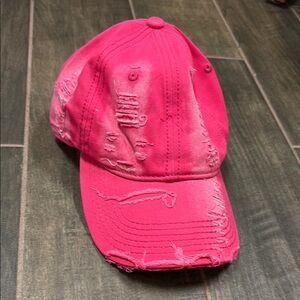 Distressed Pink Women's Baseball Cap